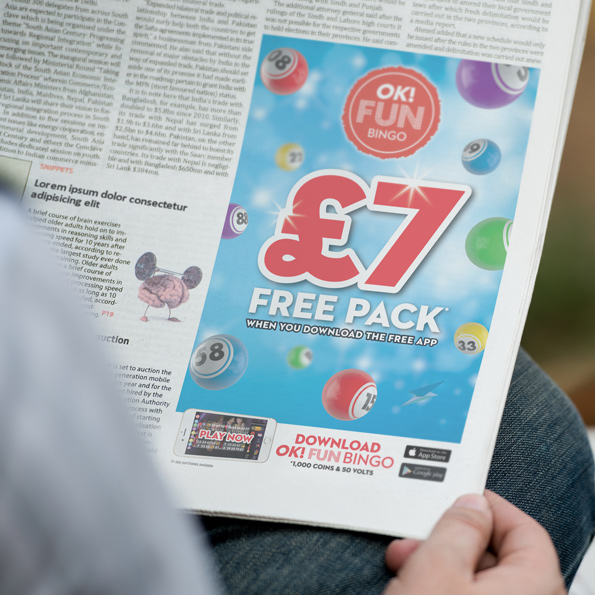 OK! Fun Bingo Newspaper Advert